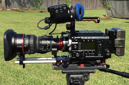 Sony F55 CineAlta 4K Digital Cinema Camera with AXS-R5 Recorder and Canon Cine-Servo 17-120mm Zoom Lens
